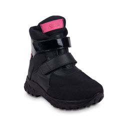 TW-562 (цв.2-черный/розовый) Ботинки (кожа + текстиль, велкро, неубивайка) TW-562 (цв.2-черный/розовый) Ботинки (кожа + текстиль, велкро, неубивайка)