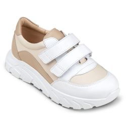 TW-438 (цв.10-белый/бежевый) Полуботинки спортивные (натур.кожа) TW-438 (цв.10-белый/бежевый) Полуботинки спортивные (натур.кожа)