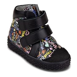 TW-416 (цв.9-черный/принт) Ботинки ортопедические малосложные TW-416 (цв.9-черный/принт) Ботинки ортопедические малосложные