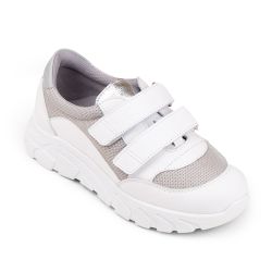 TW-439 (цв.8-белый/серый) Полуботинки спортивные (текстиль)