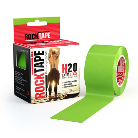 Кинезиотейп Rocktape H2O, 5смх5м, лайм-зеленый  