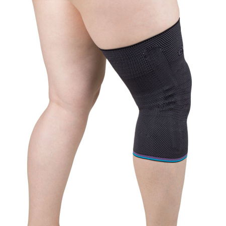 Бандаж компрессионный на коленный сустав на широкое бедро Т-8582 Evolution  Silver